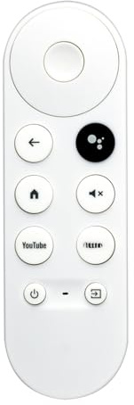 Télécommande vocale de rechange pour Google Chromecast TV G9N9N compatible avec fonction de recherche d'appariement facile