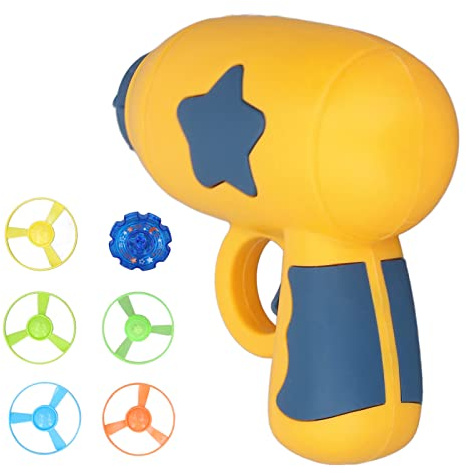 Xiuganpo Disco de Platillo Volador Interactivo para Niños, Juguete Portátil Seguro con Luces LED para Diversión en Interiores y Exteriores