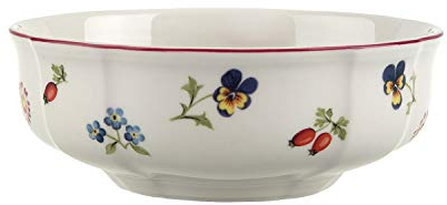 Villeroy & Boch Petit Fleur Coppetta Delicata da Dessert, Porcellana Premium con Fini Rilievi e Motivi di Fiori e Frutti, Bianco/Multicolore, 15 cm