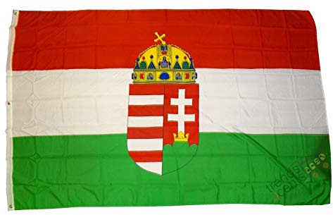 Flagge Ungarn mit Wappen - 90 x 150 cm [Misc.]