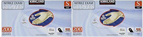 Kirkland Signature Guantes de nitrilo pequeños, 2 x 200 unidades