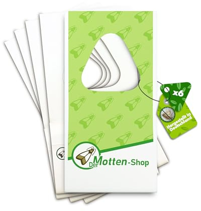 Der Motten-Shop® | 6 Karten à 5 Lieferungen | Schlupfwespen gegen Kleidermotten | biologische & nachhaltige Mottenbekämpfung | umweltfreundliche und giftfreie Alternative