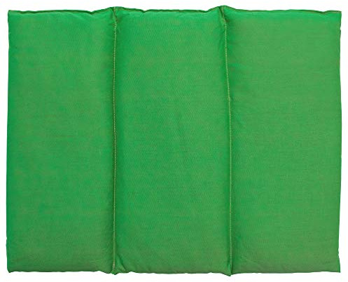 Coussin aux graines de colza - Taille 40x30-3 compartiments - Vert clair - Coussin thermique - Coussin aux graines - Compresse froide -
