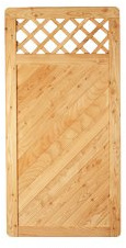 Stilvoller Gartenzaun für Windschutz und Sichtschutz aus Lärche in Profilbrett - Optik mit Rankgitter Mosel in den Maßen 90 x 180 cm (Breite x Höhe)