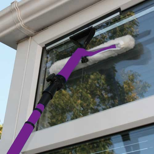 3.5M TELESCOPIC WINDOW CLEANER KIT WINDOW CLEANING EQUIPMENT SQUEEGEE SOFT HEAD by BeNeLux