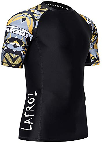 LAFROI Camiseta de Manga Corta para Hombre UPF 50+ Baselayer Skins de compresión CLY02D Armour M