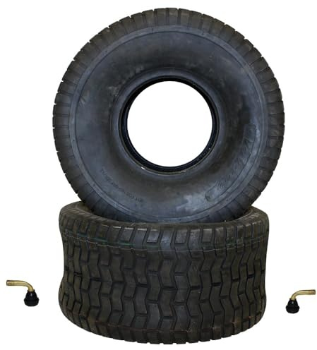 Citomerx Rasenmäherreifen 20x10-8 TL, Radial, schlauchlos, V3502 Rasenprofil, 86 (530 kg), 90° Winkel-Ventil mit 'Snap In' Dichtung, für Rasenmähertraktor, Rasenmäher, Aufsitzmäher
