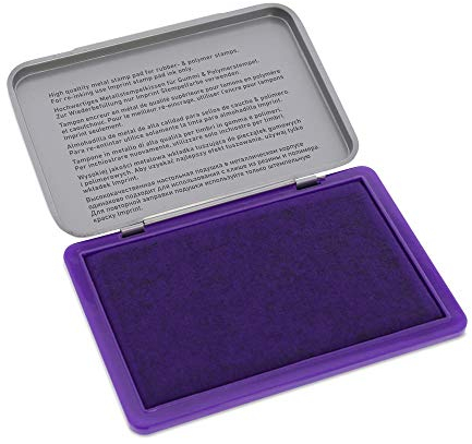 Imprint Handstempelkissen 9073M für den täglichen Bedarf zu Hause und im Büro – 1 Stempelkissen violett, robuster Metalldeckel, wasserbasierte Tinte, Größe 12,5x8 cm, optimal für Handstempel geeignet