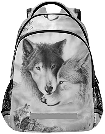 Zaino con cavallo bianco per studenti, ragazzi e ragazze, zaino scolastico da viaggio, stampa 1, Taglia unica, colore 3, Taglia unica per tutti