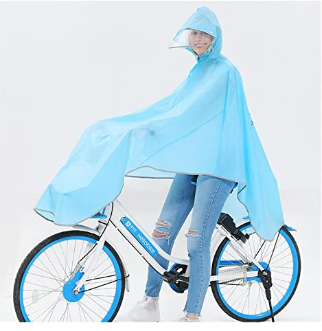 Reflektierende Rande Fahrrad Regenmantel Regenmantel Poncho Mit Kapuze Rain Cape Mobility Fahrradabdeckung Verwendung in Snowy (Color : 04, Größe : A)