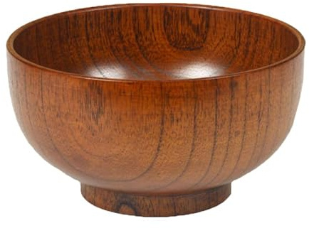 PRETYZOOM Ciotola in legno in stile giapponese, 11 cm, per zuppa di miso, riso, colazione, pranzo, cena, contenitore per alimenti, leggero, per bambini e neonati