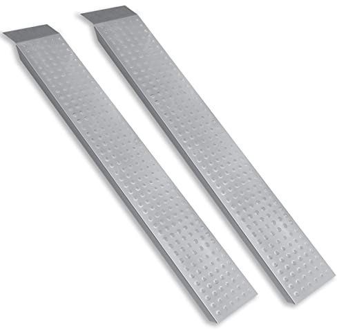 Froadp 2x Rampe di Carico per Auto Coppia di Rampe con Antiscivolo Zincata Rampa di Accesso Marciapiede per Veicoli Motociclistici ATV Auto Moto Carico Massimo 400KG (135x23x4,5cm)