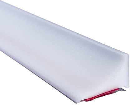 KAYLEINSTER Barrera de Agua Ducha 2m Blanco Autoadhesiva | Silicona Flexible y Plegable,Evita Fugas de Agua en Ducha,Plato de Ducha,Bañera,Lavabo y Suelo de Baño,Fácil Corte e Instalar