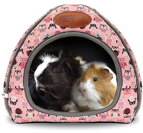 RANYPET Casetta Porcellino D'india per Piccoli Roditori, casa per criceti, Cuccia Coniglio Nano Antiscivolo, Casetta Porcellino D'india per Riccio Drago Barbuto Inverno Nido per Gabbie per Criceti