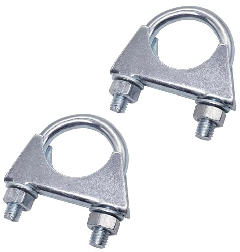SKIR'CO (2 pièces) Colliers de serrage pour tuyaux de 32 mm de diamètre, colliers de serrage en U, supports de tuyaux zingués