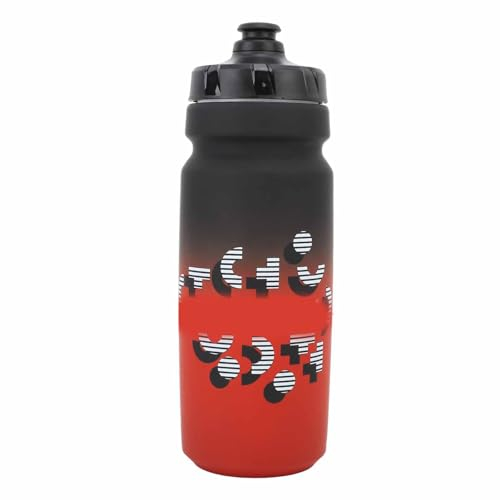 ciciglow Fahrrad-Wasserflasche, Tragbare Sport-Wasserflasche, 750 Ml, Großes Fassungsvermögen, Auslaufsichere Quetschwasserflaschen für die Meisten Fahrrad-Flaschenhalter (Schwarz Rot)