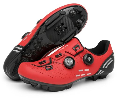 Mateju Fahrradschuhe Herren und Damen, Bunt Unisex Rennradschuhe Atmungsaktive MTB Schuhe Radschuhe MTB Leichte Mountainbike Schuhe Urlaub Rennrad Schuhe SPD Kompatibel
