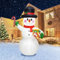 PARAYOYO 6FT (180CM) Inflables navideños Muñeco de Nieve sosteniendo bastón de Caramelo, Inflables de muñeco de Nieve navideños para Decoraciones inflables navideñas para Exteriores