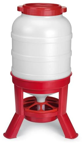 Agrarzone Hühner Futterspender 40 Liter - robuster Hühner Futterautomat mit Füßen - hohe Kapazität, ideal für Geflügel - Hühnerfutter Spender reduziert Futterverlust