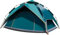 Campingzelt, automatisches Instant Pop up Zelt für 2-3 Personen, doppelschichtiges Wind und wasserdichtes Zelt, Übernachtungszelt geeignet für Wanderungen und Familienreisen(Dunkelgrün)