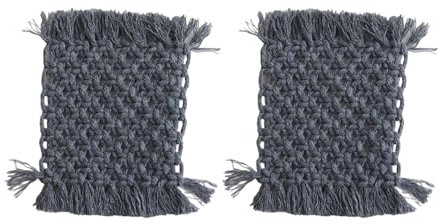 Qsvbeeqj Set 2 Presine Fatte A Mano all'Uncinetto Protezioni da Tavolo in Cotone Intrecciato A Mano Tovagliette Resistenti Calore per Uso in Cucina