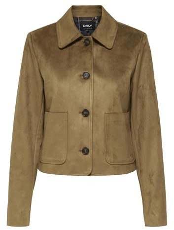 Only Onltulip Life - Chaqueta de Ante sintético para Mujer, Color coñac, S, coñac, S