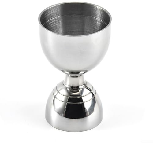 Jigger da cocktail ergonomico in acciaio inox con misurazione precisa di 28,3 g e 56,7 g per Mixology (argento)