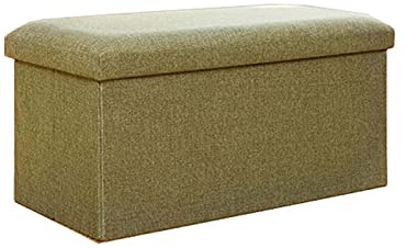 Pouf rettangolare 49 x 31 x 31 cm morbido poggiapiedi ottomano moderno contenitore sgabello basso sgabello versatile cassettiera portaoggetti per soggiorno e camera da letto