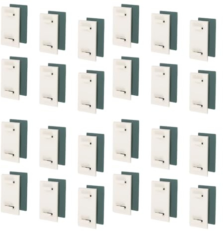 JoyousMall 24Pcs No-Drill Blind Support, Self-Adhesive Curtains Fixing Supports Plastic Waterproof Blind Clips For Blinds In Living Room And Kitchen