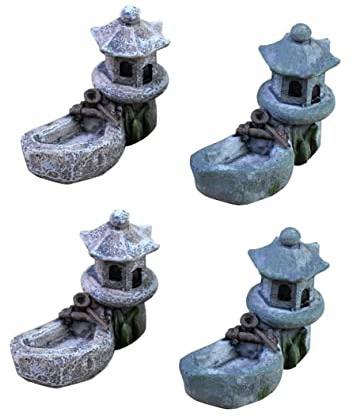 Hemobllo Decoración de Micropaisajes 4 Piezas de Suculentas en Resina para Mini Jardín, Diseño Clásico y Acabado Delicado Adecuado para Decoración de Macetas y Exteriores