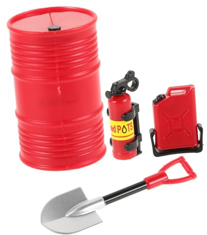 UKCOCO Accessoires Décoratifs Rc Simulation Extincteur Mini Réservoir Carburant Pelle Tambour Huile pour Modèles Voitures Tout Terrain