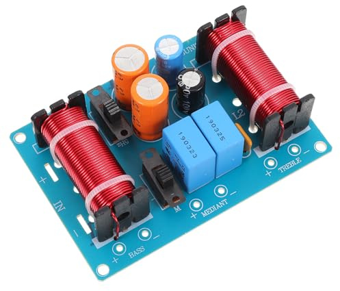 BUGUUYO Diviseur de Fréquence Audio Réglable Voies Hi-FI pour Haut-parleurs Bibliothèque et Voiture Filtre Crossover Bass Aigu Médium Accessoire DIY sans Soudure