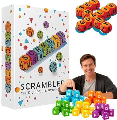 Generico Gioco di Ortografia di Dadi, Gioco di Parole Educativo, Set di Dadi con Lettere, Giochi da Tavolo per Famiglie, Bambini e Adulti per Viaggi e Feste (36 dadi)