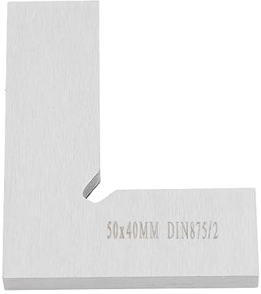 Ejoyous Maschinist-Quadrat-90-Grad-Lineal, Konstruktion aus Kohlenstoffstahl, Genaues Rechtwinkliges Messwerkzeug für Holz- und Metallarbeiten, 50 X 40 Mm