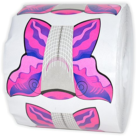 Nailfun Nagelschablonen 500 Stück Stiletto Nailart Schablonen selbstklebende Gel Modellage