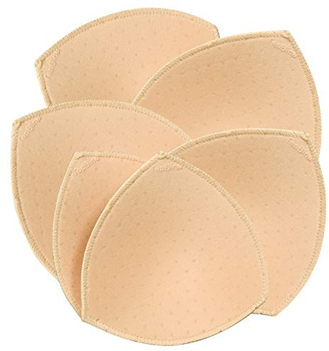 TopBine Removable Bra Pads Inserts Women's Comfy Sports Cups Bra Insert for BIkini Top Swimsuit (3Beige, B/C)
