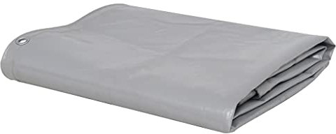 vidaXL Telone 650 g/m² Resistente all'Acqua Anti UV Antistrappo con Occhielli in Metallo Incerato Rivestimento PVC Telo Protezione 1,5x6m Grigio