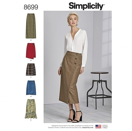Enkelt sömnadsmönster 8699 kjolar R5 (14-16-18-20-22)