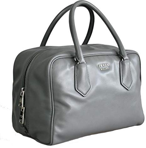 Prada Damen Grau Leder Schultertasche 1BB010 ASK F0MW4