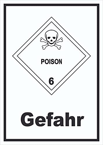 HB-Druck Schild Giftige Stoffe Gefahr Poison Totenkopf hochkant A4 (210x297mm)