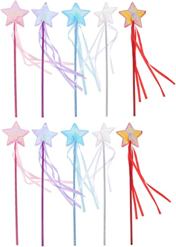 BESPORTBLE Stern Zauberstab Kinder Glitzer, 10STK Prinzessin Zauberstab Halloween Zauberstab Magische Zauberstäbe Halloween Geburtstagsfeier Dekoration