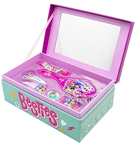 Joy Toy My Little Pony The Movie Schmuckschatulle mit Accessoires: 2 Haarspangen, 1 Ring, 1 Zöpfchenhalter, 1 Armband, 1 Haarbürste 18x11,5x7 cm