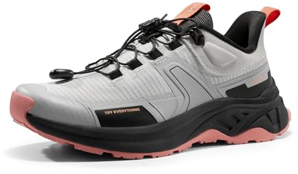 NORTIV 8 Scarpe da Trekking da Donna Stivali da Montagna Trekking Caccia Sneakers Antiscivolo Leggero Esterno Traspirante Leggero,Size 38,Grigio Rosa,SNHS239W