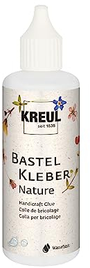 KREUL 49371 - Pegamento para manualidades Nature, 80 ml, a base de agua, sin disolventes, inodoro, sostenible, pegamento decorativo versátil para niños