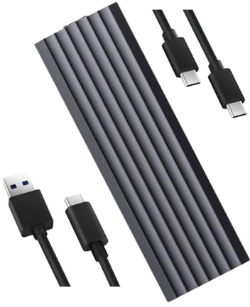 HIKSEMI M.2 NVMe SSD Enclosure, Senza Attrezzi Alluminio Case SSD M2, USB C 3.2 Gen2 10Gbps Adattatore NVMe USB per PCIe M-Key/M+B Key SSD 2230/2242/2260/2280, Supporto UASP & Trim, MDC1