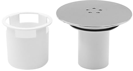 Tiardey Duschrinnenabdeckung, 90 mm/115 mm Duschrinnenabdeckung, Chrom-Finish mit Haarfänger für Viega Tempoplex Ablaufgarnitur