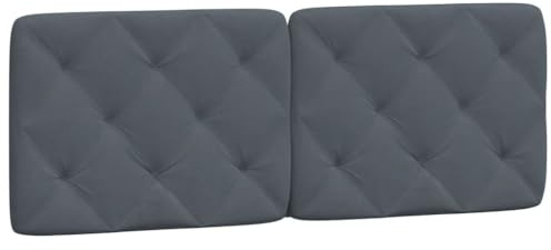 vidaXL Kopfteil-Kissen Dunkelgrau 120 cm Samt