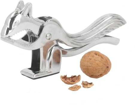 DOUQIFEI Clip para galletas de nueces, herramientas para galletas de nueces, forma de ardilla, aleación de zinc, abridor de nueces, ahorro de mano de obra, cascanueces multiusos