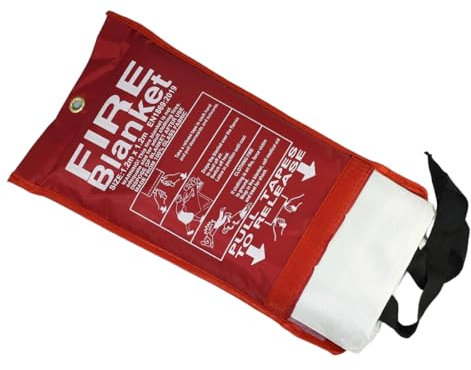 RIVERWELD Fire Blanket for Home Kitchen Emergency Fire Suppression Fireproof Blanket Retardant Blankets Fire Safety & Emergency Supplies for House Car Fireplace Camping Picnic Grill 1.2M x 1.2M