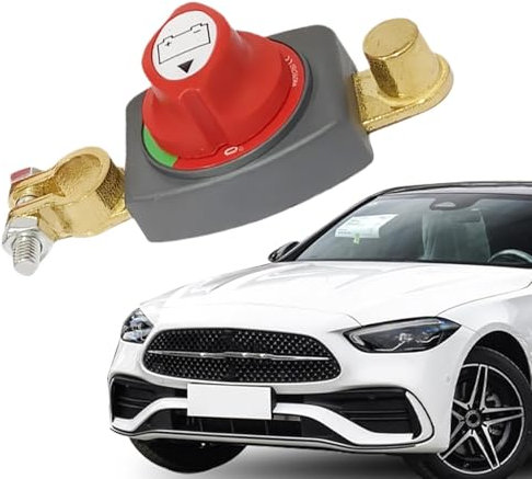 Nachtrennen der Batterie aktiviert/getrennt, Batterieausschalten, Batterieabschaltung aus Messing, oberer Pfosten Ein / Aus | Robustes Autozubehör, Batterietrennung